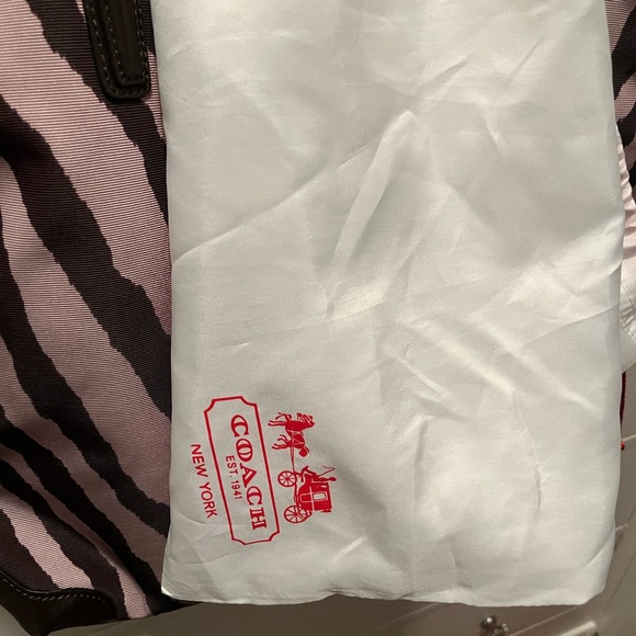 COACH Madison zebra print EW tote very good used condition - Picture 2 of 7